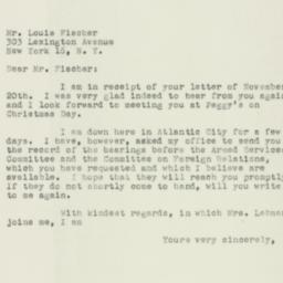 Letter: 1954 November 23