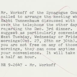 Memorandum: 1959 October 23
