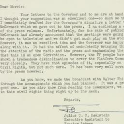 Letter: 1952 July 18