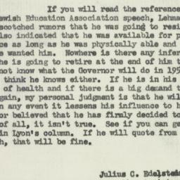 Letter: 1954 January 8