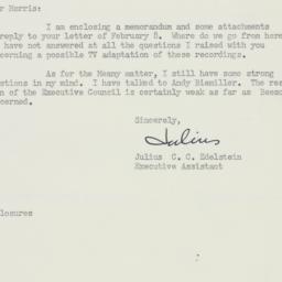 Letter: 1954 February 12