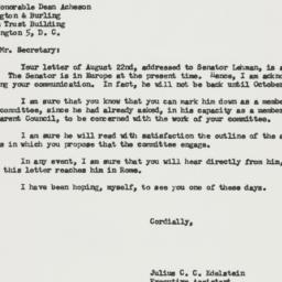 Letter: 1957 August 28
