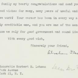 Letter: 1953 March 26