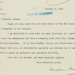 Letter: 1933 October 6