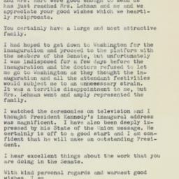 Letter: 1961 February 3