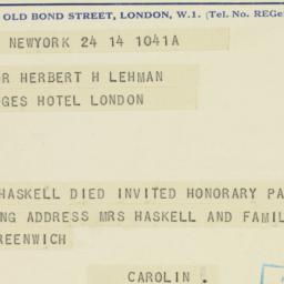 Letter: 1952 August 14