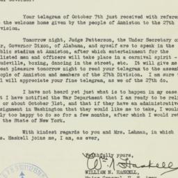 Letter: 1941 October 7