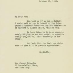 Letter: 1936 October 29