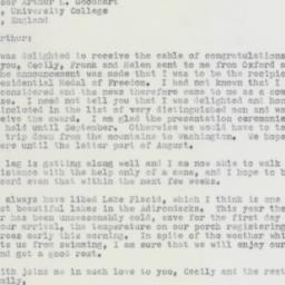 Letter: 1963 July 9