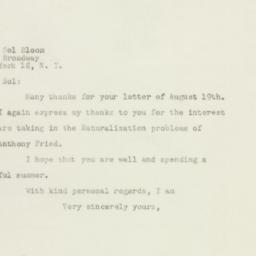 Letter: 1948 August 22