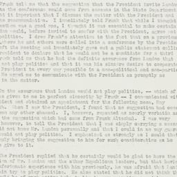 Memorandum: 1936 May 31