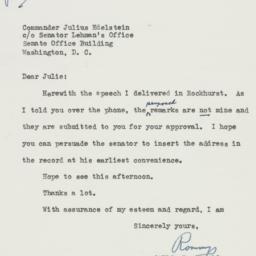 Letter: 1954 May 27