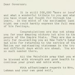 Letter: 1950 November 8