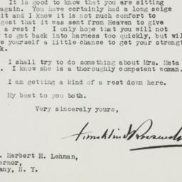 Letter: 1933 November 26