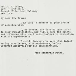 Letter: 1932 December 16