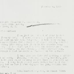 Letter: 1933 January 4