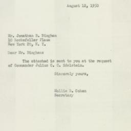 Letter: 1950 August 12