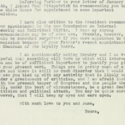Letter: 1951 January 24