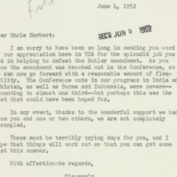 Letter: 1952 June 4