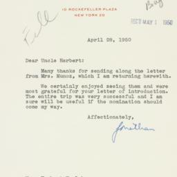 Letter: 1950 April 28