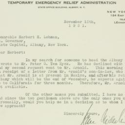 Letter: 1931 November 13