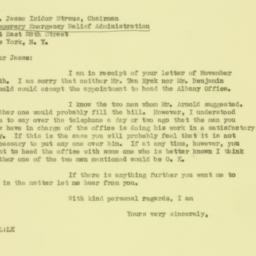 Letter: 1931 November 18