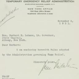 Letter: 1931 November 5