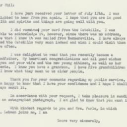 Letter: 1956 July 21