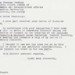 Letter: 1961 November 27