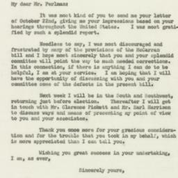 Letter: 1952 October 25