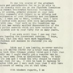Letter: 1952 August 7