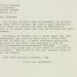 Letter: 1947 October 31