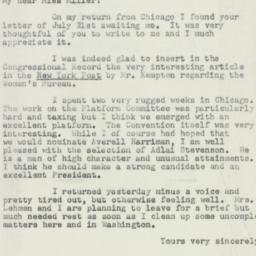 Letter: 1952 July 29
