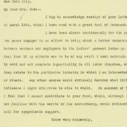 Letter: 1926 March 22