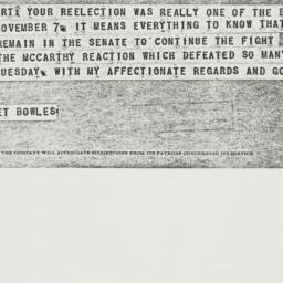 Telegram: 1950 November 10