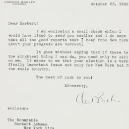Letter: 1949 October 25