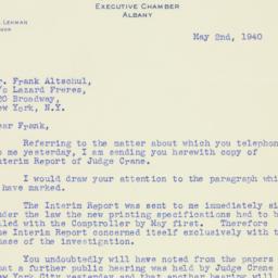 Letter: 1940 May 2