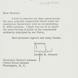 Letter: 1954 May 7