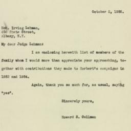 Letter: 1936 October 5