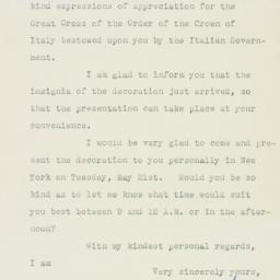 Letter: 1946 May 11