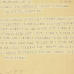 Telegram: 1939 December 13