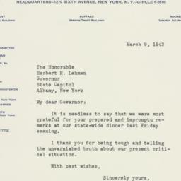 Letter: 1942 March 9