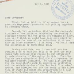 Letter: 1941 May 8