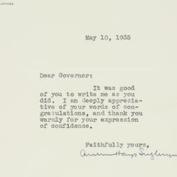 Letter: 1935 May 10