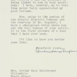 Letter: 1933 September 16