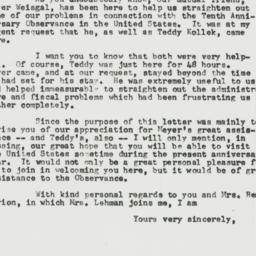 Letter: 1958 February 5