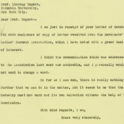 Letter: 1925 October 6