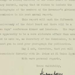Letter: 1925 November 4