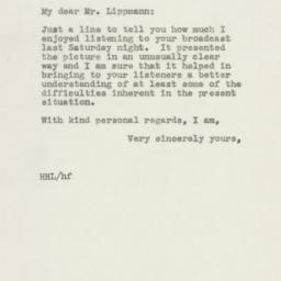 Letter: 1945 October 30