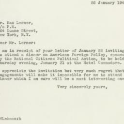 Letter: 1946 January 26